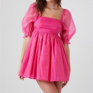 Forever 21 puff sleeve babydoll dress